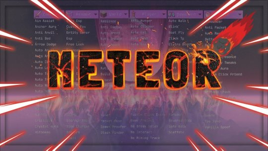 Перейти в новость Чит Meteor 1.18.2/1.18.1 (Xray, HUD, Fly)