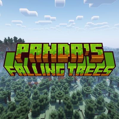 Мод Panda's Falling Trees 1.21.11/1.19.3 (Падающие деревья реалистично)