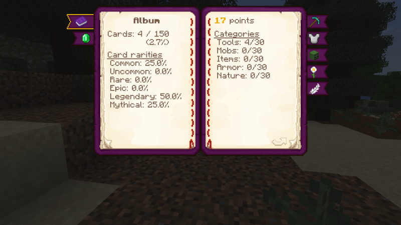 Мод Collector's Album 26.1.1/1.21.1 (Коллекционные карточки и альбом) | Вчера, 12:05 - Моды для Minecraft / RPG / Инструменты / 1.16.5 / 1.18.2 / 1.19.2 / 1.19.4 / 1.20.1 / 1.20.2 / 1.21 / 1.21.1 / 26.1 / 26.1.1