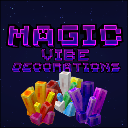 Мод Magic Vibe Decorations (Crystals, Halloween) 1.21.11/1.19.4 (Декоративные магические кристаллы)
