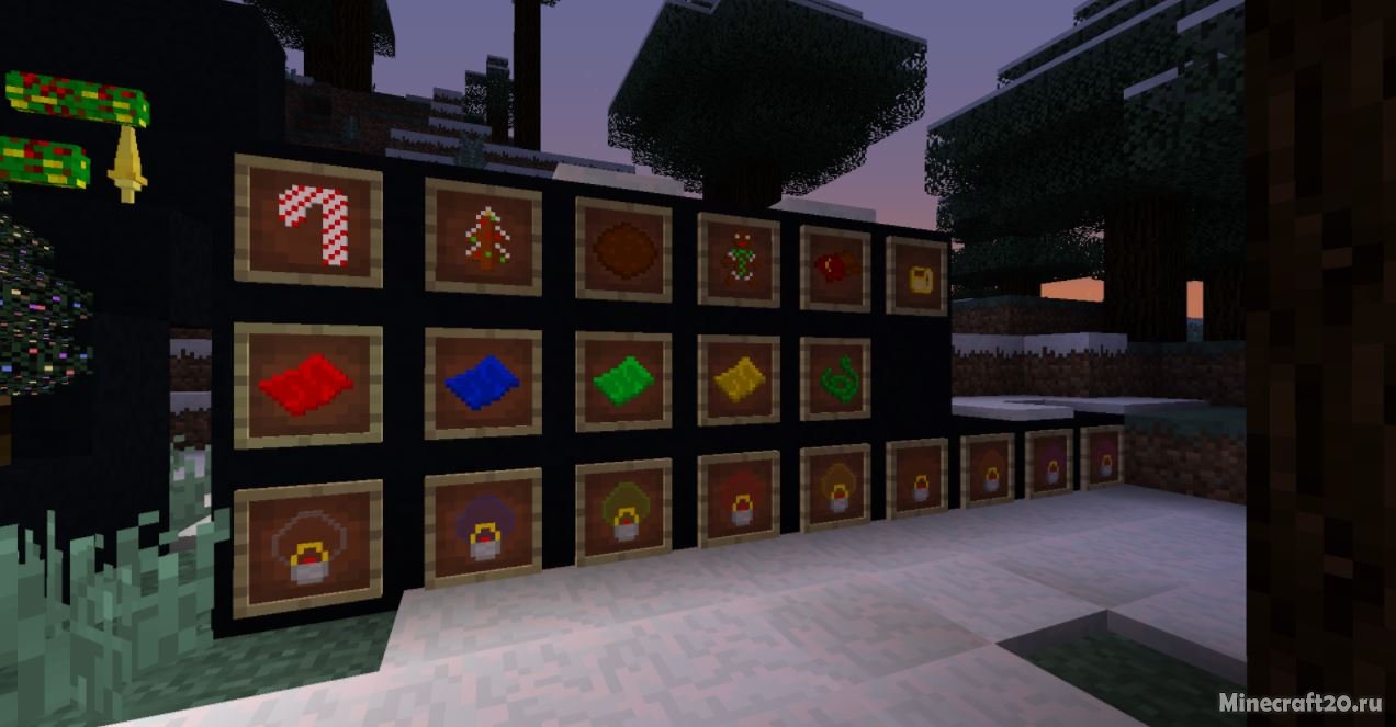 Мод Christmas Festivity 1.20.2/1.19.4 (Новогодние декорации)