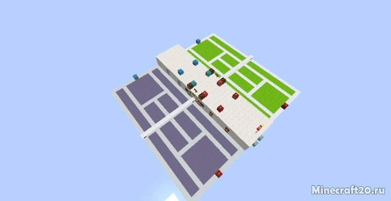 Карта Tennis in Minecraft [1.12.2] (Мини-игра)