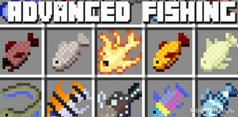 Перейти в новость Мод Advanced Fishing 1.21.11/1.19.4 (Ловля рыбы в лаве)