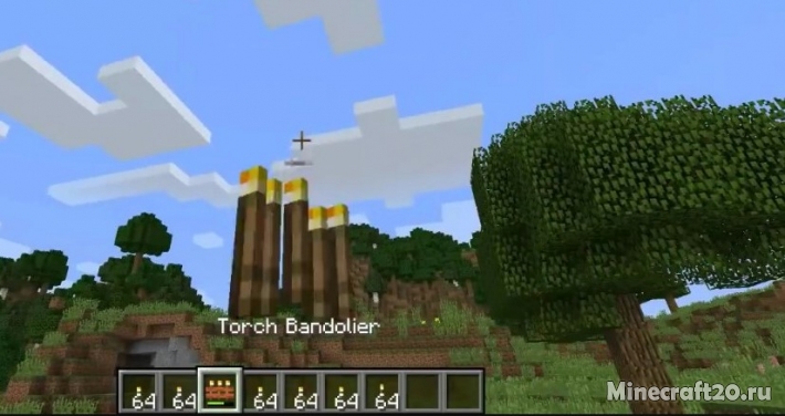 Мод Torch Bandolier 1.18.2/1.17.1 (Подставка для факелов)