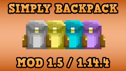 Перейти в новость Мод Simply Backpacks 1.18.2/1.17.1 (4 новых рюкзака)
