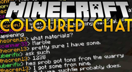 Мод ColouredChat 1.15.2/1.14.4 (Цветной чат)
