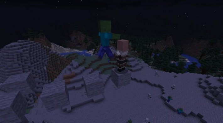 Мод Mobs Attempt Parkour 1.20.1/1.19.4 (Мобы умеют прыгать)