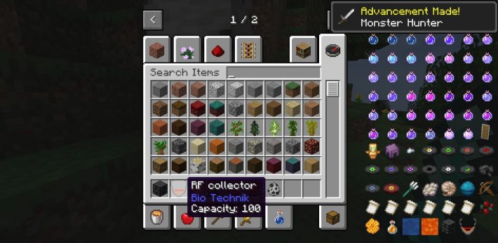 Мод Bio Technik 1.18.2/1.17.1 (Энергия от мобов)