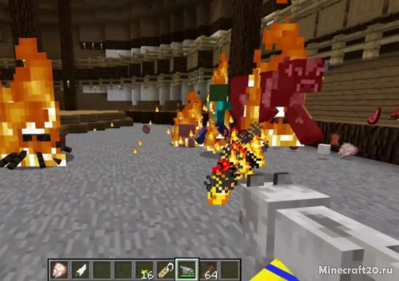 Мод Bee Barker 1.16.4/1.15.2 (Волк огнемёт!)