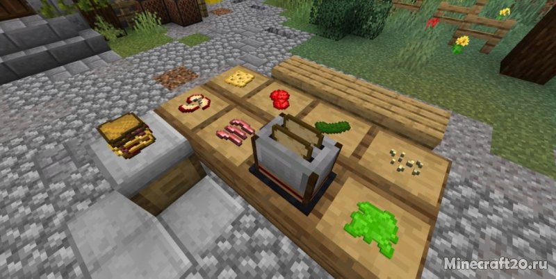 Мод Sandwichable 1.20.1/1.19.1 (Создание бутербродов)
