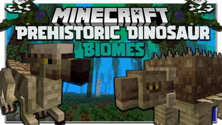 Перейти в новость Мод Prehistoric Dinosaur Biomes 1.17.1/1.16.5 (Доисторическое измерение)