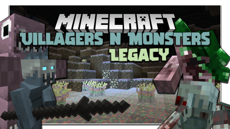 Перейти в новость Мод Villagers and Monsters Legacy 1.16.5 (Ужасные монстры)