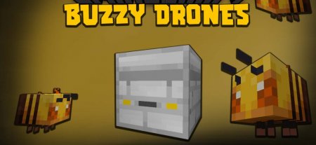 Мод Buzzy Drones 1.17.1/1.16.5 (Пчелы-дроны)