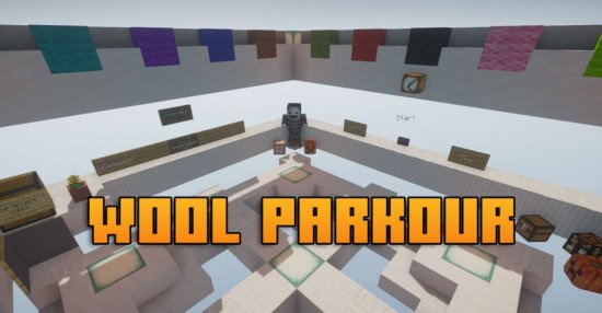 Карта Wool Parkour 1.16.5 (Паркур с 16 уровнями сложности)