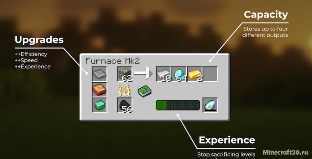 Мод Furnace Mk2 1.16.5 (Усовершенствованная печь)