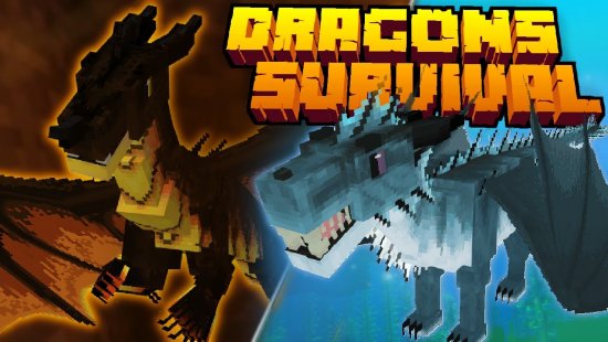 Перейти в новость Мод Dragons Survival 1.18.2/1.16.5 (Играй за дракона)