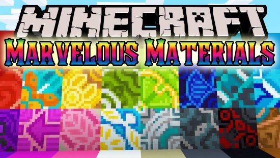 Мод Marvelous Materials 1.16.5/1.15.2 (Цветные блоки)