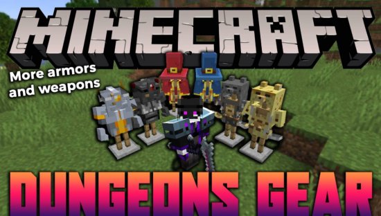 Перейти в новость Мод Dungeons Gear 1.16.5/1.15.2 (Оружие из Minecraft Dungeons)
