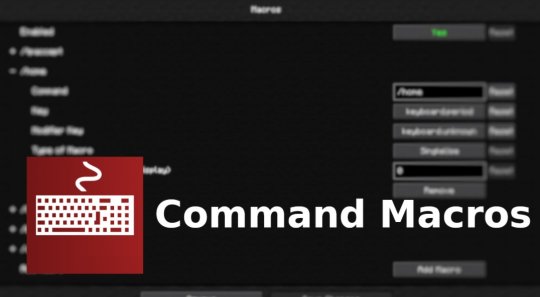 Мод Command Macros 1.19/1.18.2 (Создание горячих клавиш)