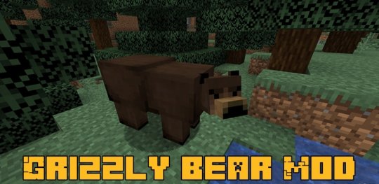 Перейти в новость Мод Grizzly bear 1.18.2/1.17.1 (Медведь гризли)