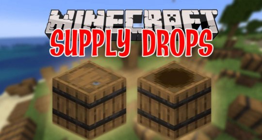 Перейти в новость Датапак Supply Drops 1.17.1/1.16.5 (Сбрасываемые бочки с неба)