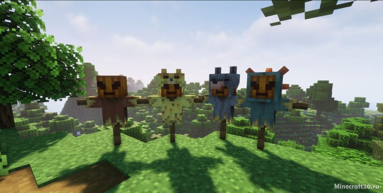 Мод Feders Scarecrows 1.17.1 (Пугало) | 17-08-2021, 12:39 - Моды для Minecraft / Fabric / Блоки / Декор / 1.17.1