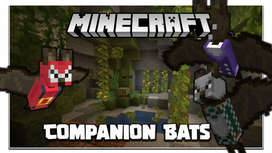 Мод Companion Bats 1.18.1/1.17.1 (Приручи летучую мышь)