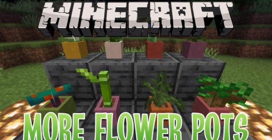 Перейти в новость Датапак More Flower Pots 1.17.1 (Новые цветочные горшки!)