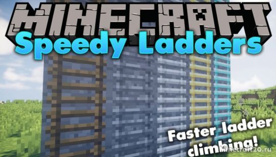 Перейти в новость Мод Speedy Ladders 1.18.1/1.17.1 (Новые виды лестниц)