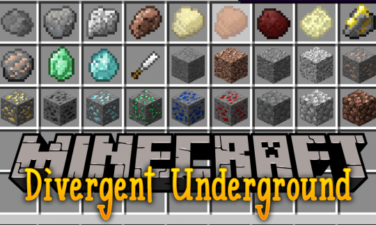 Мод Divergent Underground 1.12.2 (Майнинг по другому пути)