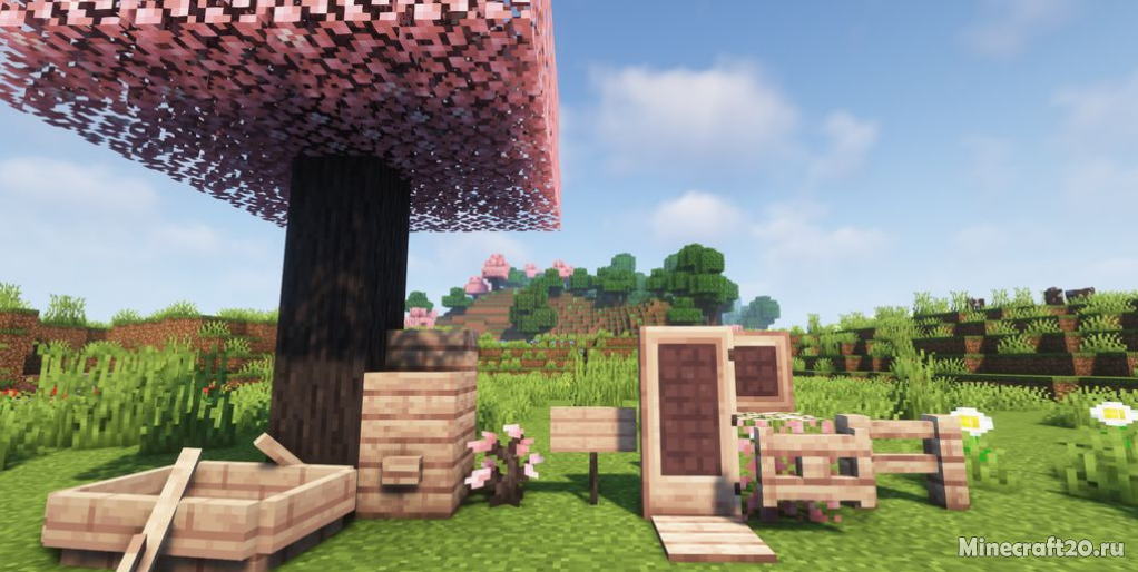 Simply Sakura Trees 1.18.1/1.17.1 (Текстуры сакуры 16x) | 28-01-2022, 19:28 - Текстуры для Minecraft / Для слабых ПК / 1.18.1 / 1.18 / 1.17.1 / 1.17 / 1.16.5 / 1.16.4 / 1.16.3 / 1.16.2 / 1.16.1 / 1.16 / Текстуры 16x / 1.18.2