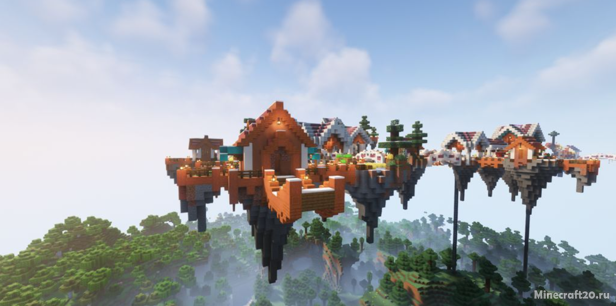 Мод Sky Villages 1.18.1/1.17.1 (Небесные деревни) | 3-01-2022, 11:18 - Моды для Minecraft / Fabric / Миры и биомы / 1.18.1 / 1.17.1 / 1.17 / 1.16.5