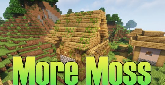 Мод More Moss 1.17.1/1.16.5 (Мох и зелень растут повсюду)