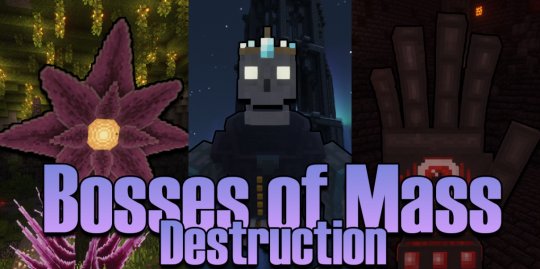 Перейти в новость Мод Bosses of Mass Destruction 1.20.4/1.19.4 (Битва с боссами)