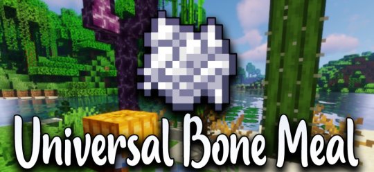 Мод Universal Bone Meal 1.20.1/1.19.4 (Полезная костной муки)