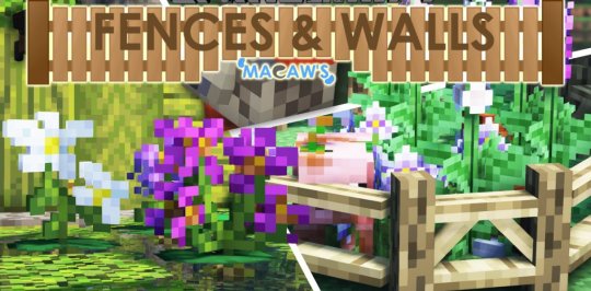 Мод Macaw’s Fences and Walls 1.19/1.18.2 (Новый дизайн ворот)