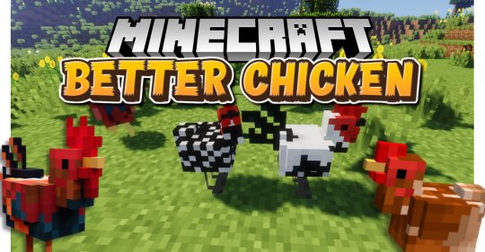 Перейти в новость Better Chickens 1.18.2 (Новые текстуры цыплят)