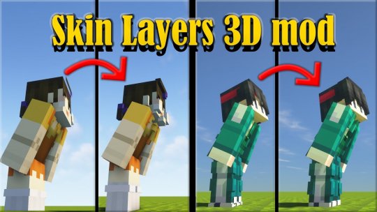 Мод Skin Layers 3D 1.20.1/1.19.4 (Рендеринг скина в 3D)