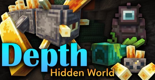 Перейти в новость Мод Depth: Hidden World 1.17.1/1.16.5 (Подземный мир)