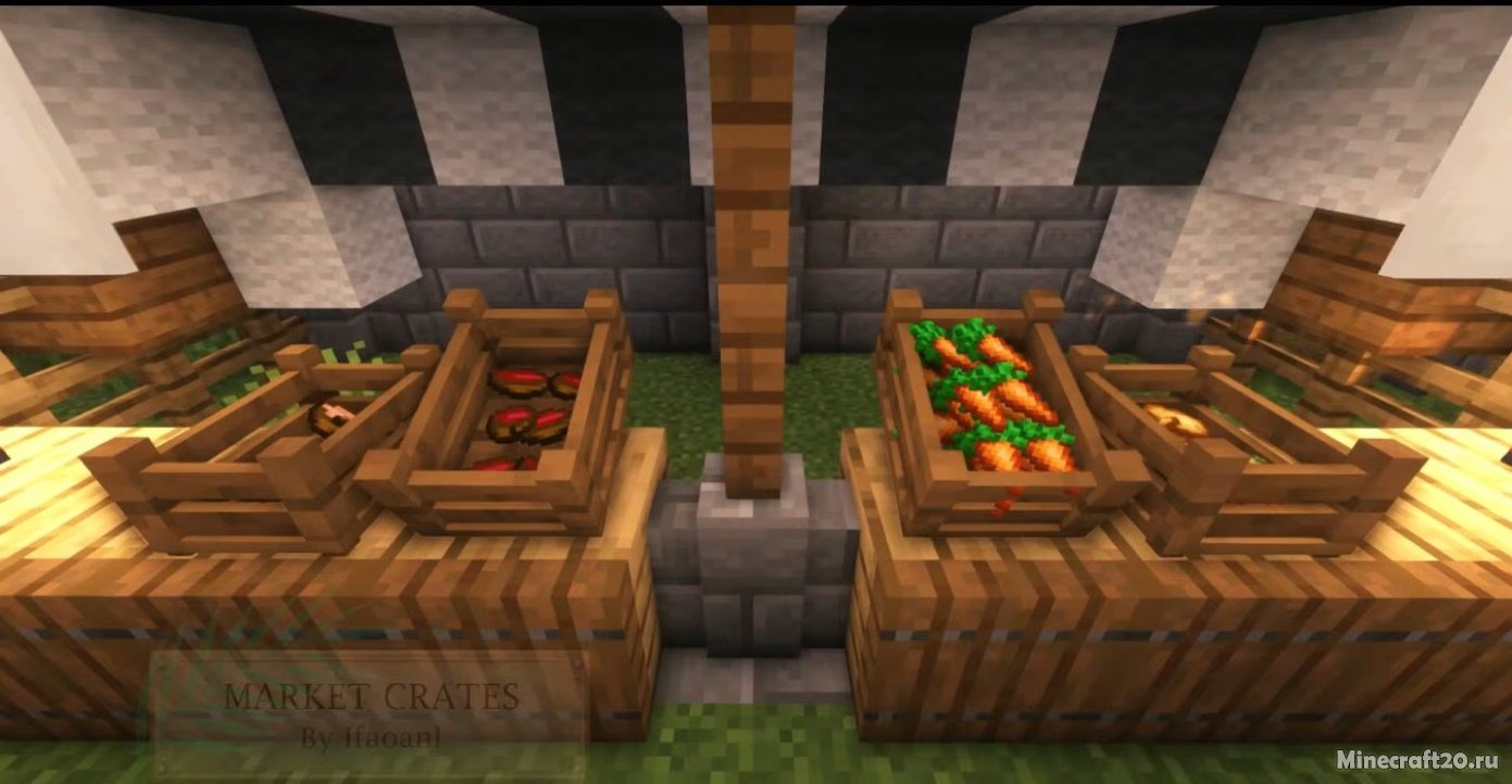 Мод Market Crates 1.18.2/1.16.5 (Ящики для хранения) | 12-05-2022, 14:42 - Моды для Minecraft / Fabric / Сундуки и рюкзаки / 1.18.2 / 1.18.1 / 1.17.1 / 1.16.5 / 1.15.2