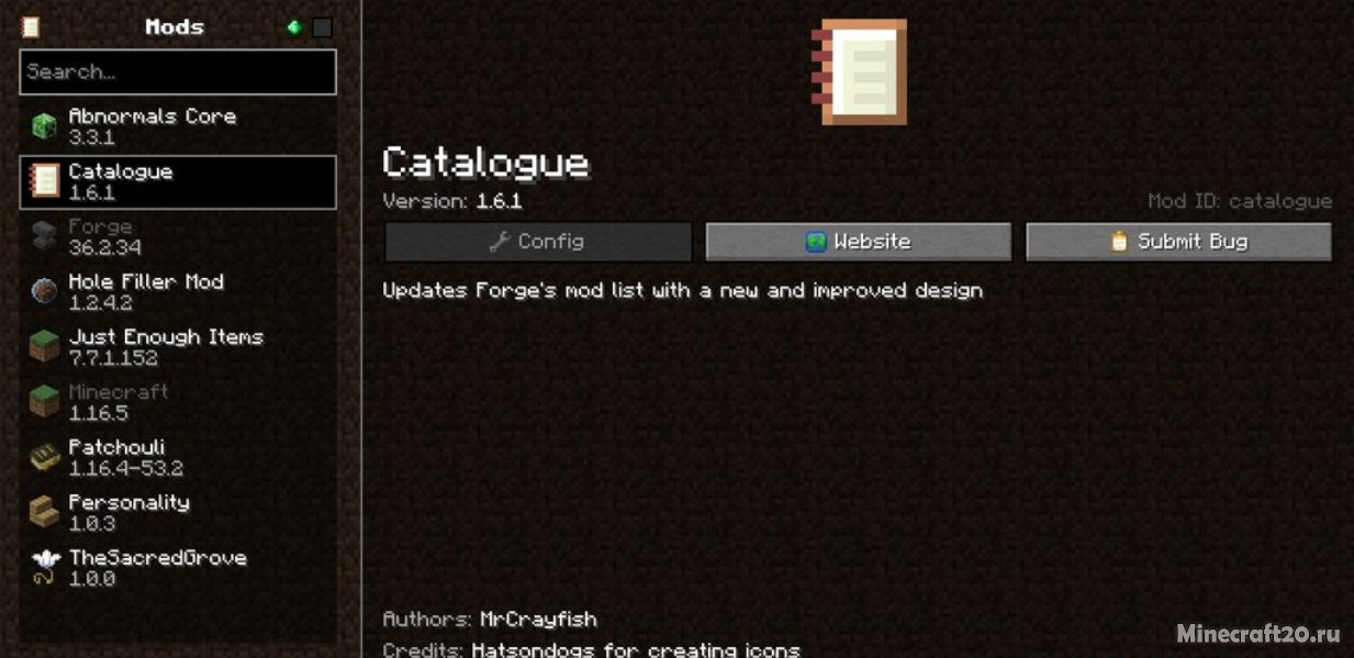 Мод Catalogue 1.19.4/1.18.2 (Новое меню модов) | 19-04-2023, 16:53 - Моды для Minecraft / Fabric / 1.19.4 / 1.19.3 / 1.19.2 / 1.19.1 / 1.19 / 1.18.2 / 1.17.1