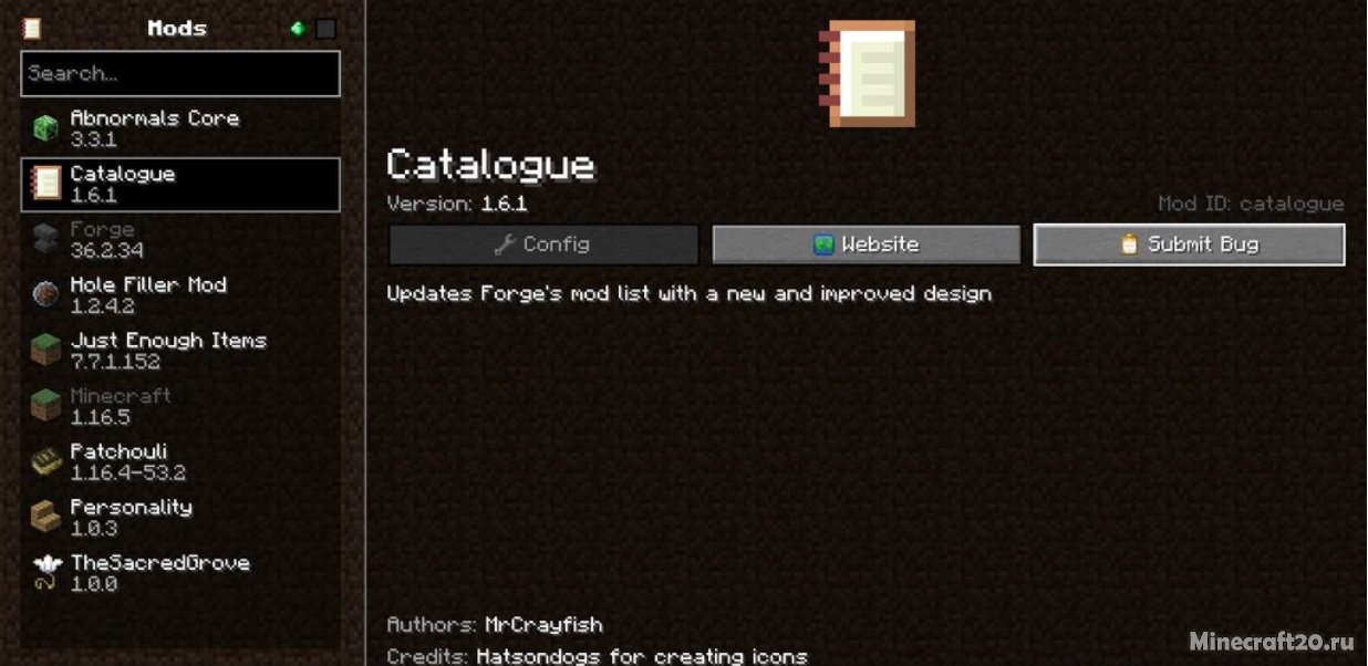 Мод Catalogue 1.19.4/1.18.2 (Новое меню модов) | 19-04-2023, 16:53 - Моды для Minecraft / Fabric / 1.19.4 / 1.19.3 / 1.19.2 / 1.19.1 / 1.19 / 1.18.2 / 1.17.1