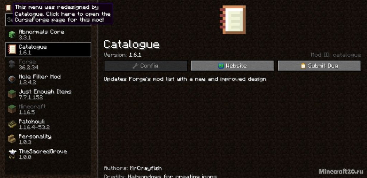 Мод Catalogue 1.19.4/1.18.2 (Новое меню модов) | 19-04-2023, 16:53 - Моды для Minecraft / Fabric / 1.19.4 / 1.19.3 / 1.19.2 / 1.19.1 / 1.19 / 1.18.2 / 1.17.1