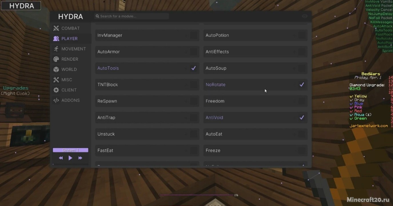 Hydra 1.18.2/1.18.1 (Чит клиент Hydra ) | 4-06-2022, 17:48 - Читы / 1.18.2 / 1.18.1 / 1.18