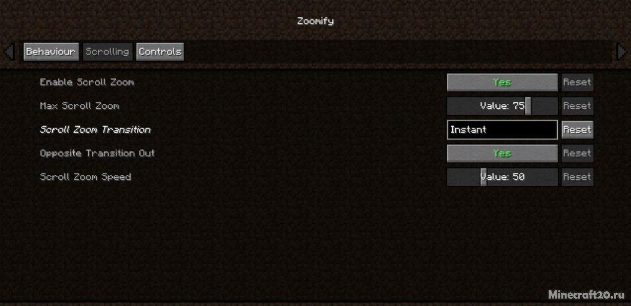 Мод Zoomify 1.19/1.18.2 (Масштабирование) | 1-07-2022, 15:29 - Моды для Minecraft / 1.19 / 1.18.2 / 1.18.1