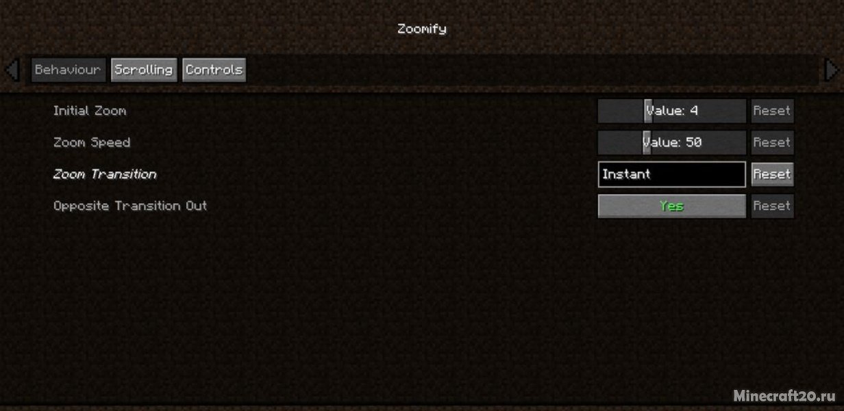 Мод Zoomify 1.19/1.18.2 (Масштабирование) | 1-07-2022, 15:29 - Моды для Minecraft / 1.19 / 1.18.2 / 1.18.1