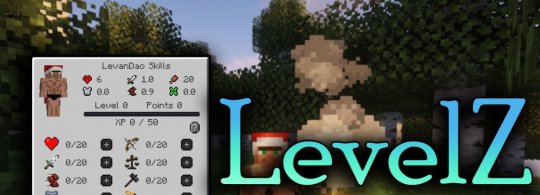 Мод LevelZ 1.20.1/1.19.4  (Добавляет навыки)