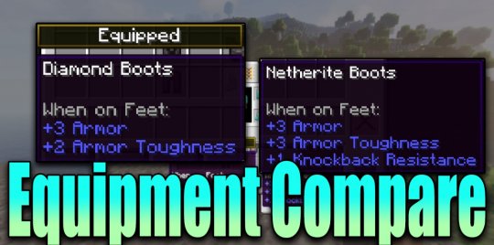 Мод Equipment Compare 1.20.1/1.19.4 (Какое снаряжение лучше?)
