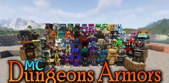 Мод MC Dungeons Armors 1.20.1/1.19.4 (Новые доспехи)
