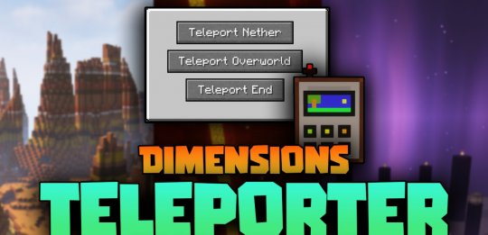Мод Dimensions Teleporter 1.18.2 (Телепорт между мирами)